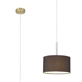 DK0205  Baymont 30cm Pendant 1 Light Antique Brass, Black